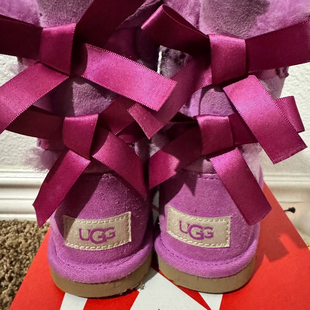 UGG Kids Fuchsia Boots with Bows